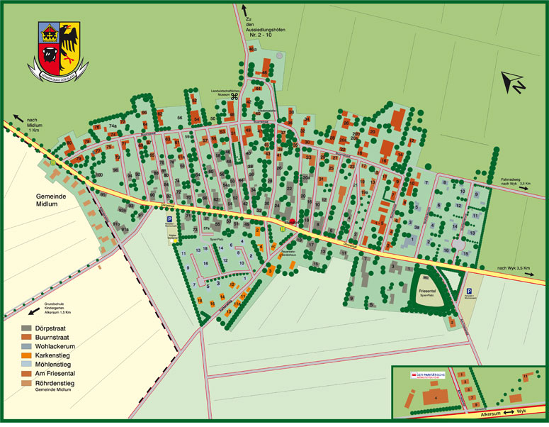 Klicken f�r PDF-Datei - Oevenum Dorfplan